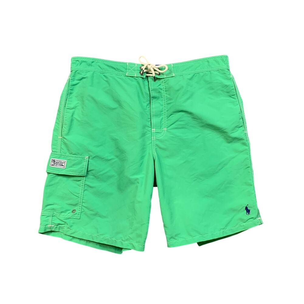 Polo Ralph Lauren Swim Shorts Mens L Large Ferndale Mesh Lined Cargo Beach Trunk